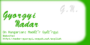 gyorgyi madar business card